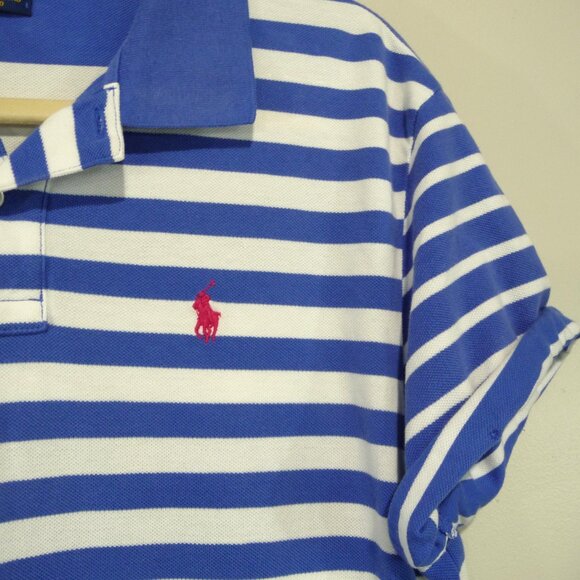 Polo Ralph Lauren Boyfriend Polo
Blue/white stripe
Size L
Tunic length - Picture 3 of 6